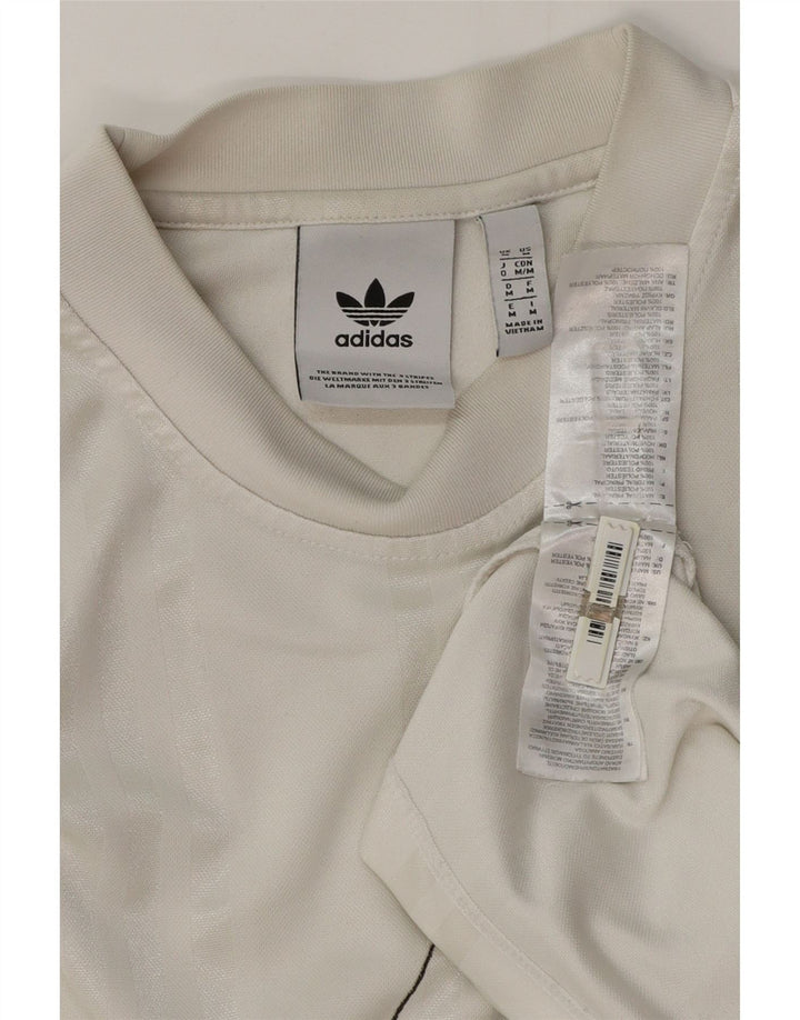 Tricou grafic pentru bărbați Adidas Top Medium White Pinstripe Poliester