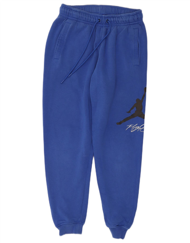 Pantaloni de trening grafic pentru femei JORDAN Joggeri UK 10 Bumbac albastru mic