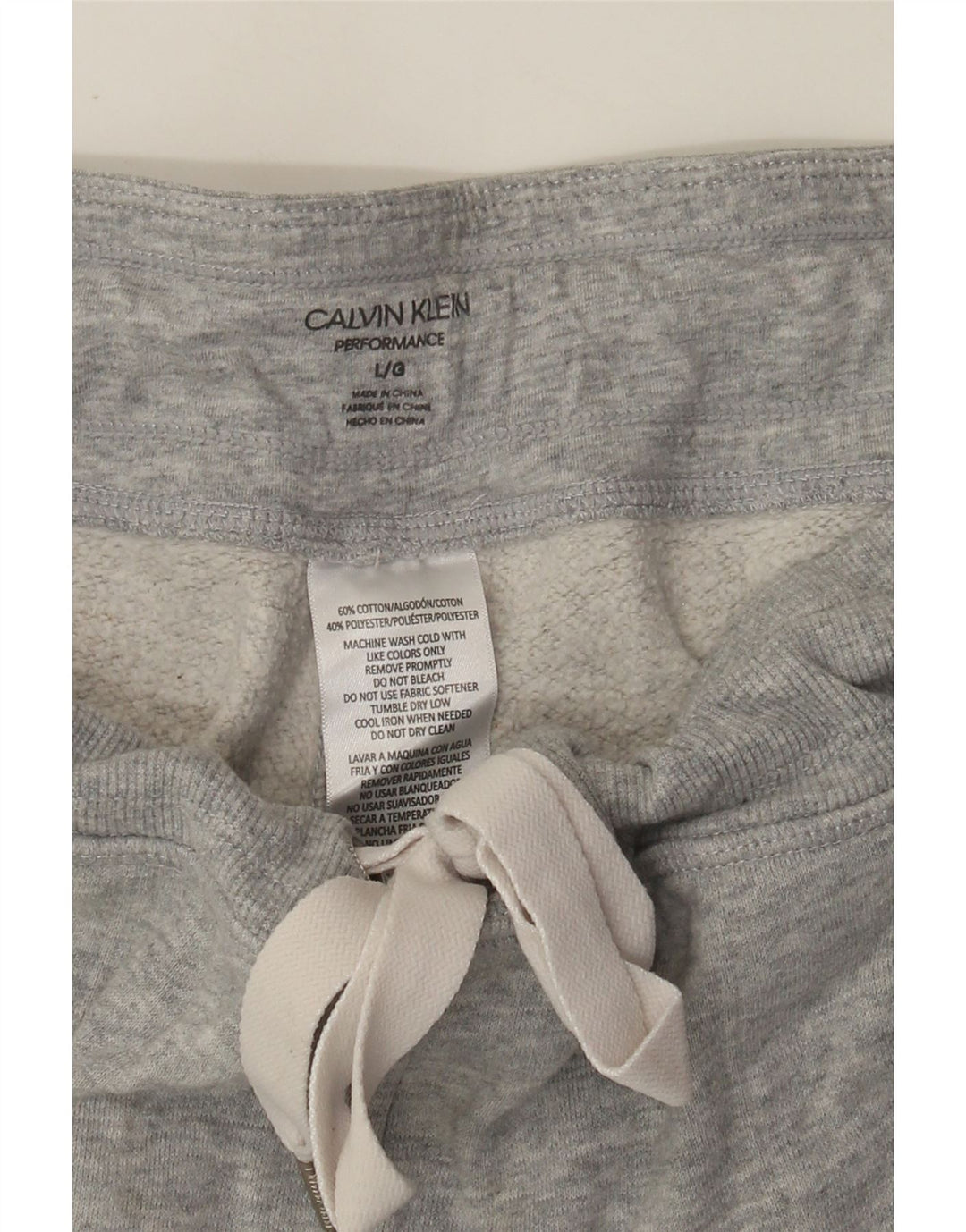 Calvin Klein Pantaloni de trening grafic pentru femei Joggeri UK 14 Large Gri