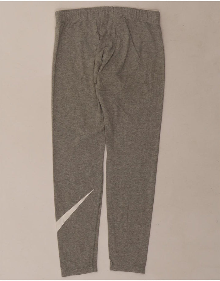 Leggings grafic Nike pentru femei UK 12, bumbac gri mediu