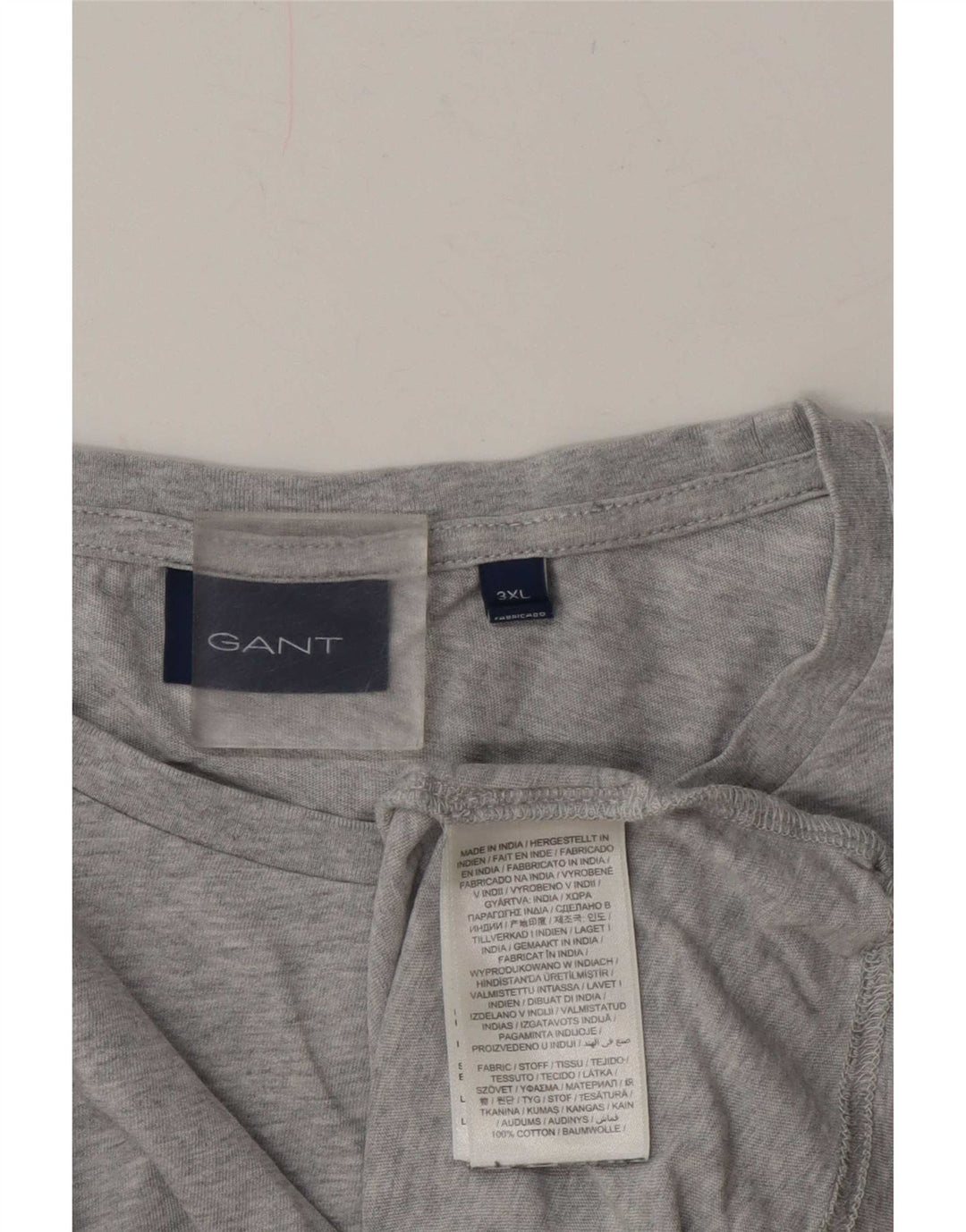 Tricou pentru bărbați Gant Top 3XL bumbac cu pete gri