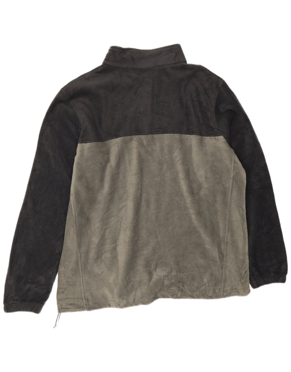 Pulover pentru bărbați COLUMBIA, cu fermoar și gât, din lână, 2XL, gri, poliester color bloc