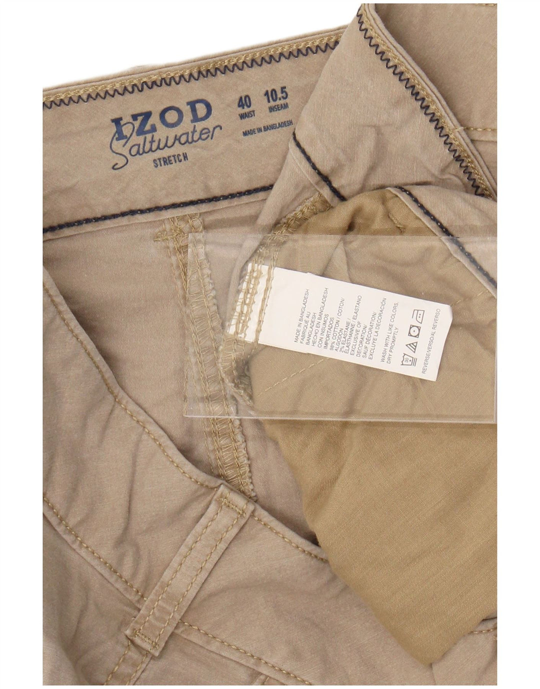 Pantaloni scurți cargo IZOD pentru bărbați cu apă sărată W40 XL bumbac bej