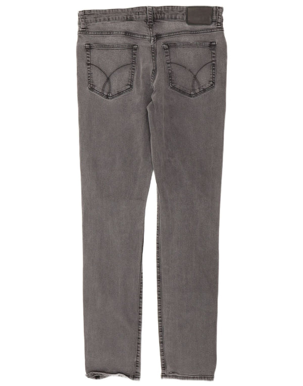 Blugi slim pentru bărbați Calvin Klein W34 L34 bumbac gri
