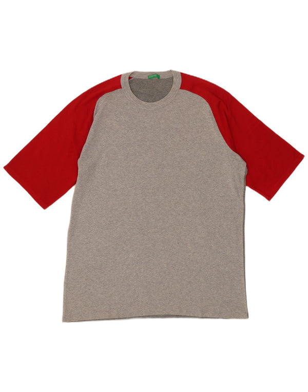 Tricou pentru bărbați BENETTON Top Medium Gri Colorblock