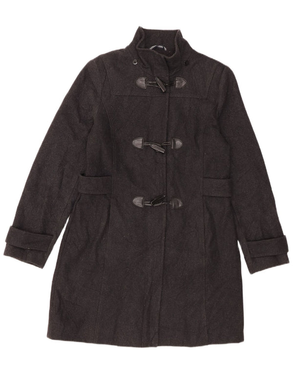 Duffle Coat Nautica pentru femei UK 14 Lână neagră medie