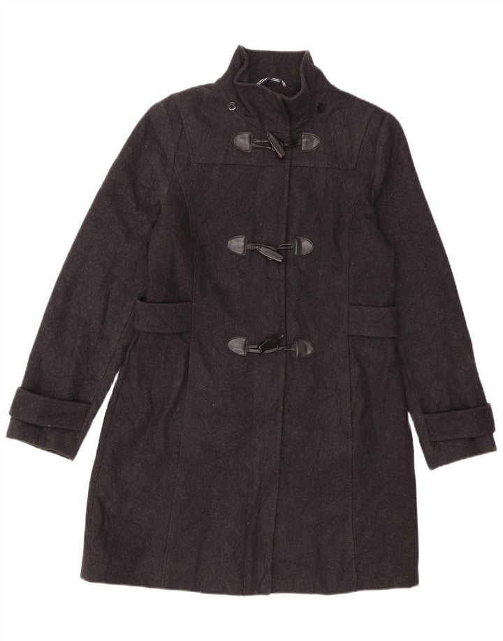 Duffle Coat Nautica pentru femei UK 14 Lână neagră medie