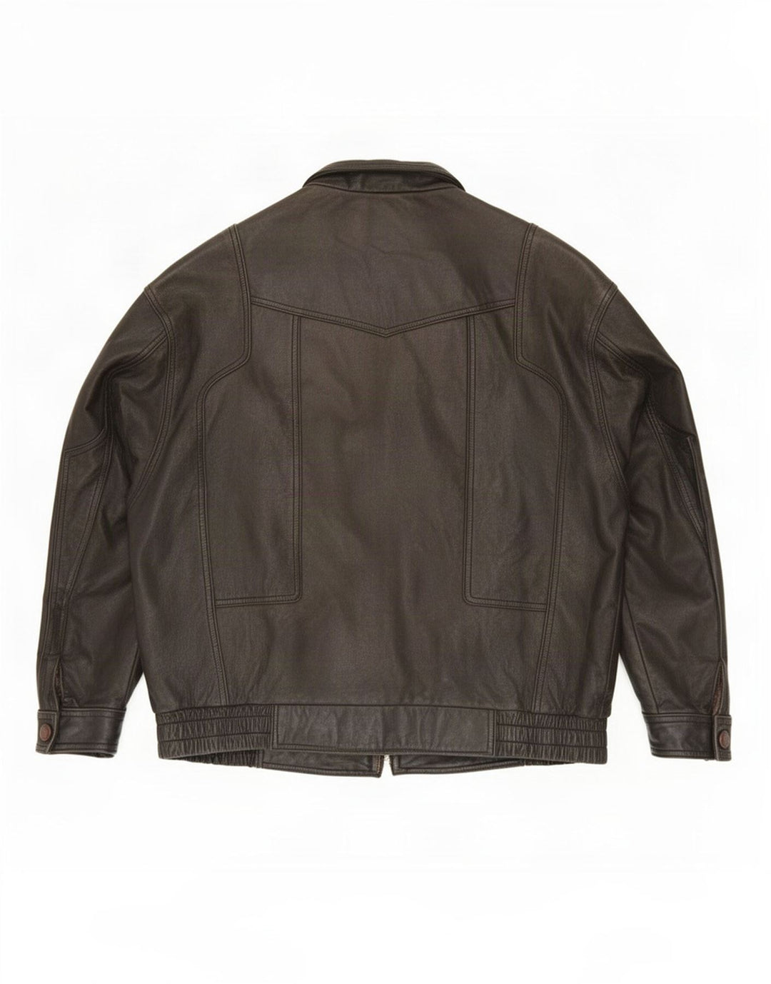 Jachetă de piele vintage pentru bărbați IT 56 3XL neagră
