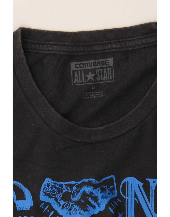 Tricou grafic Converse pentru bărbați Top mediu negru
