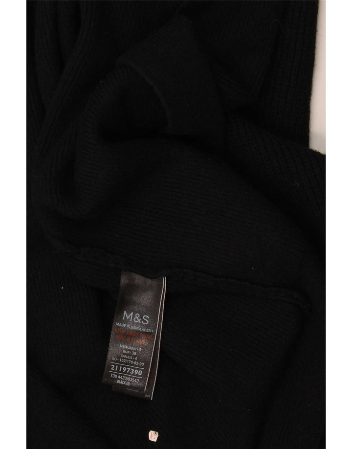 Pulover cardigan deschis pentru femei Marks & Spencer UK 8 Small Black Viscose