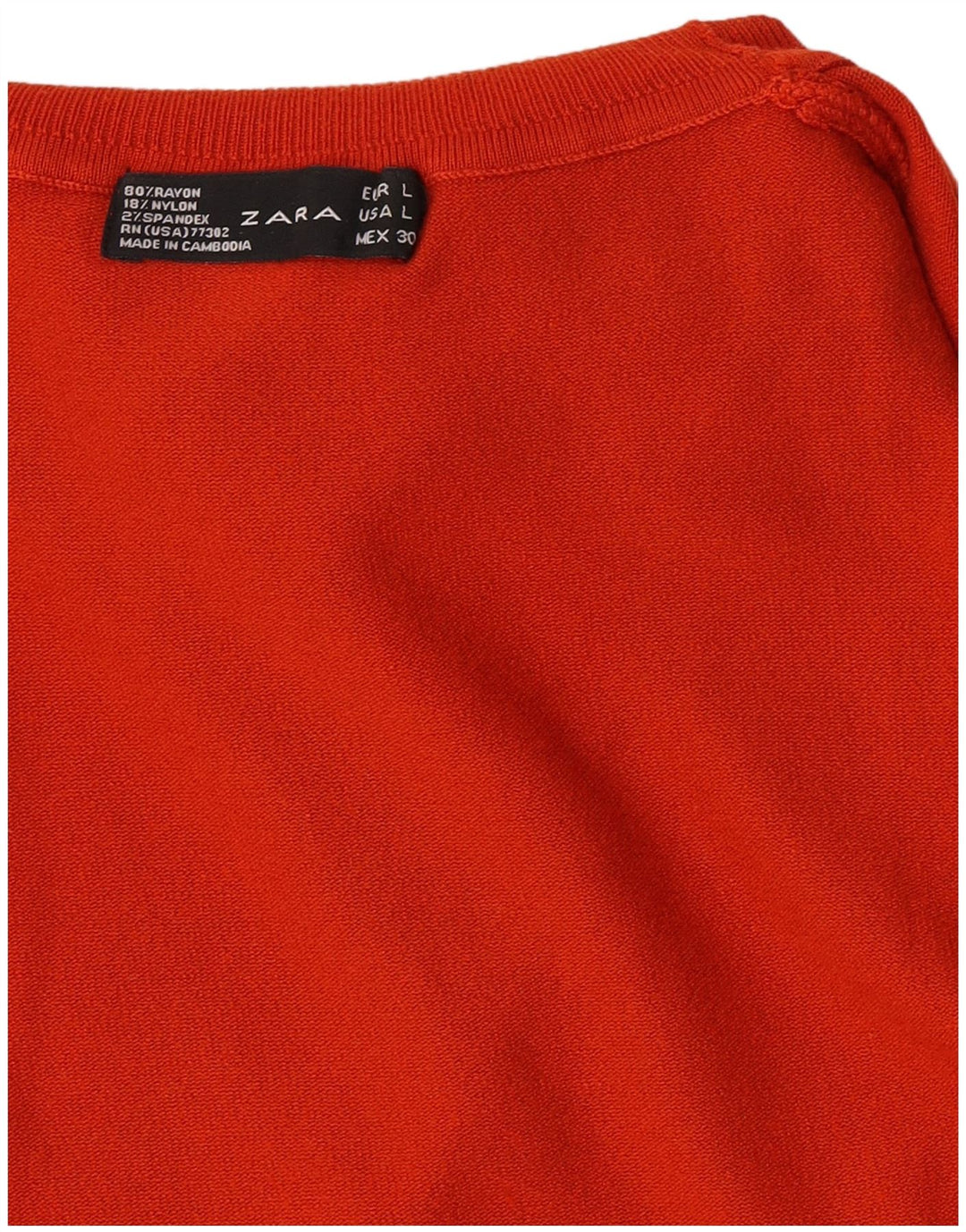 Pulover cu gât rulat Zara pentru femei UK 14, mare portocaliu, raion