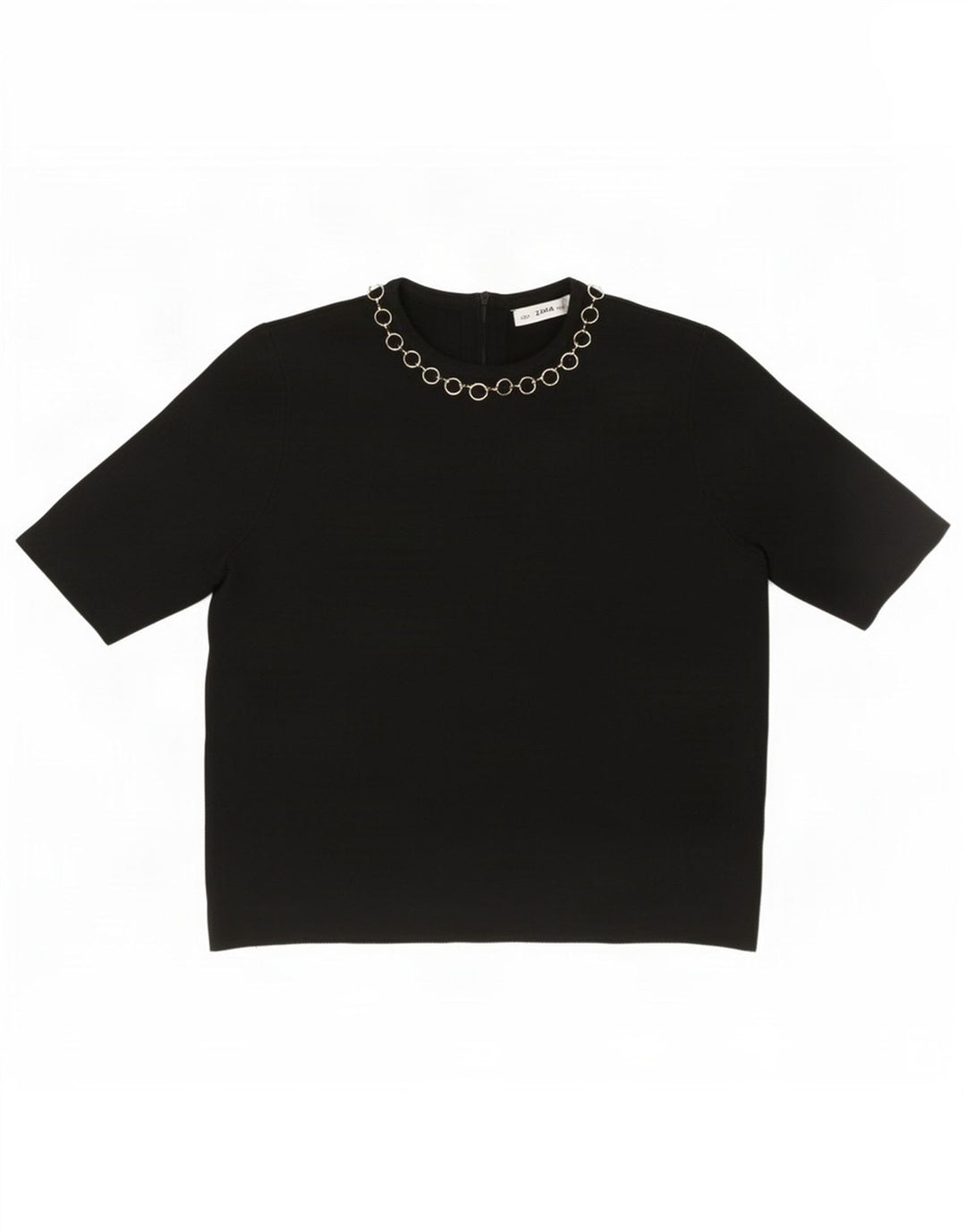 Bluză Crop Top Femei Zara UK 10 Small Black Viscose