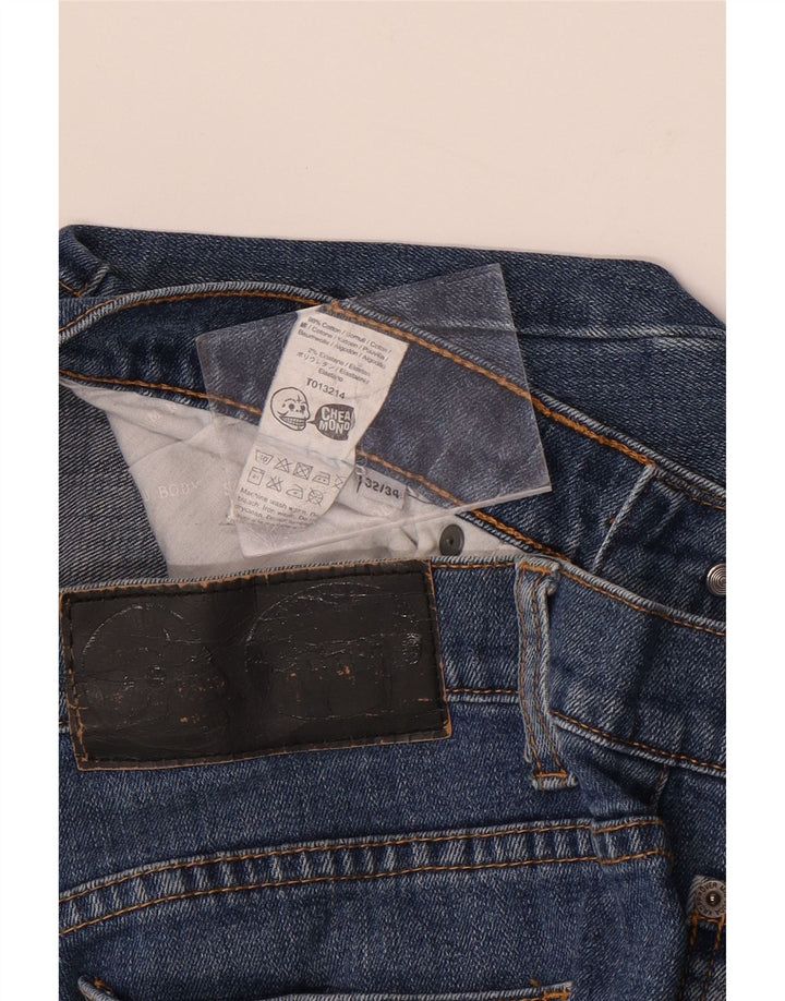 CHEAP MONDAY Blugi slim pentru bărbați L32 L34 Bumbac albastru
