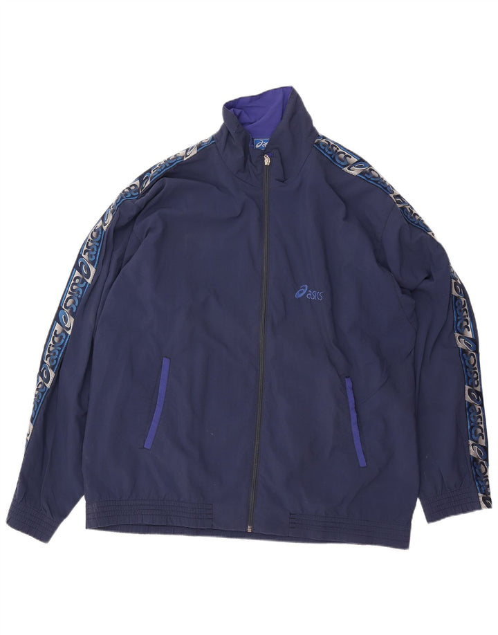 Jachetă de top pentru trening grafic Asics pentru bărbați IT 44 XL bleumarin