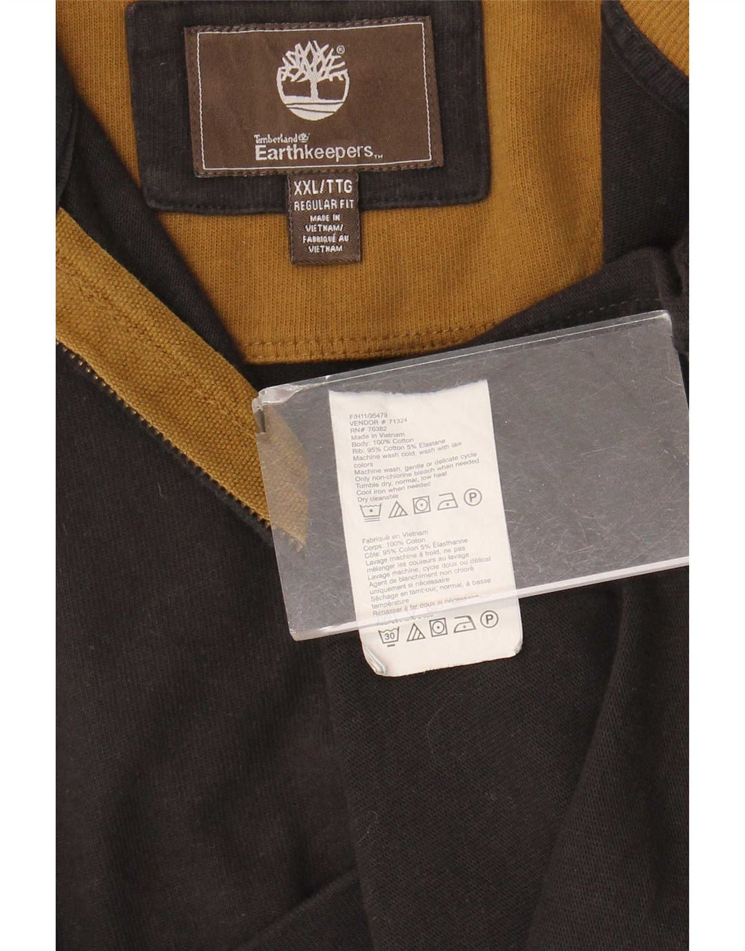 Pulover pentru bărbați Earthkeepers, cu fermoar și gât, 2XL, maro