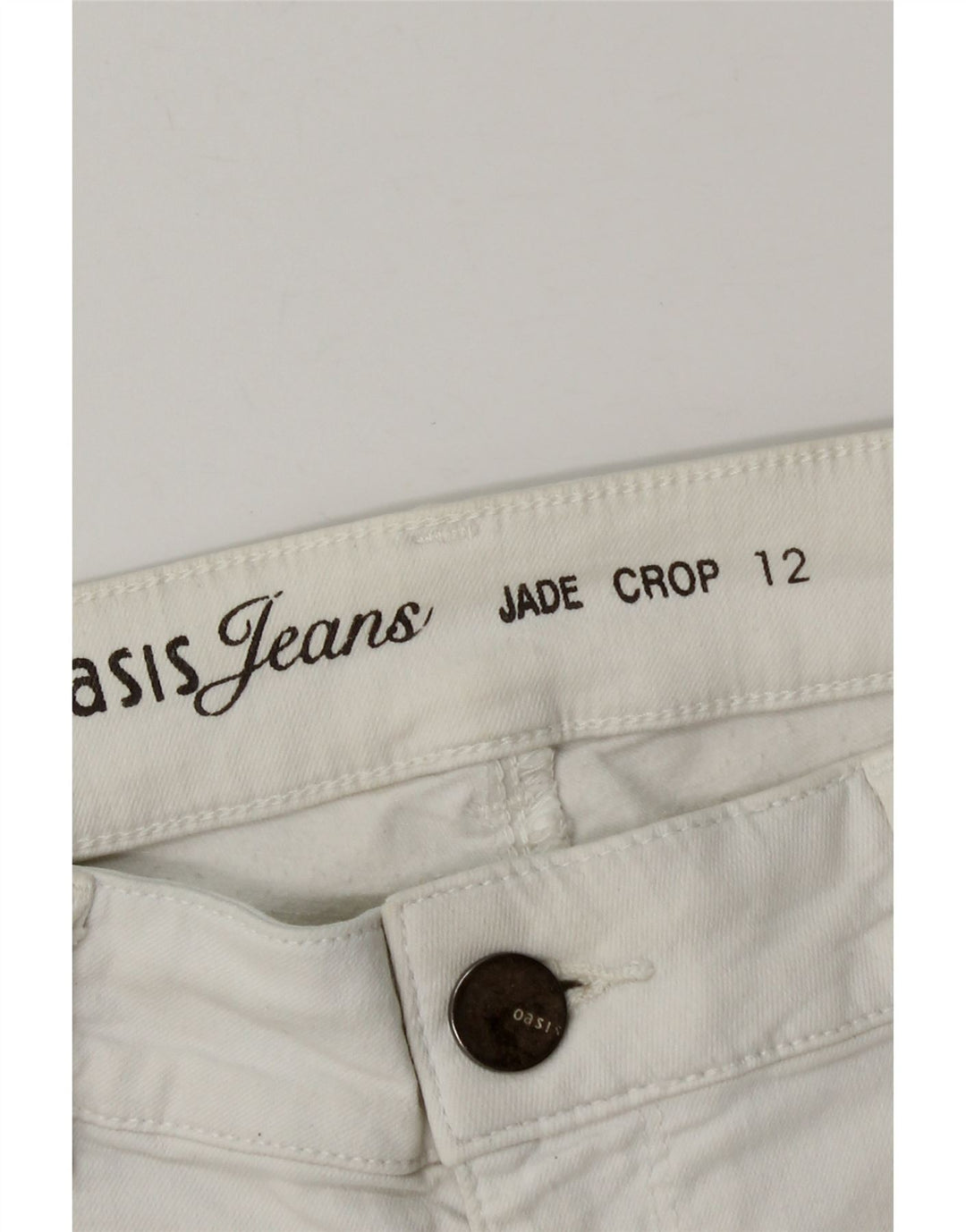 Pantaloni scurți din blugi pentru femei Oasis UK 12 Medium W28 Bumbac alb