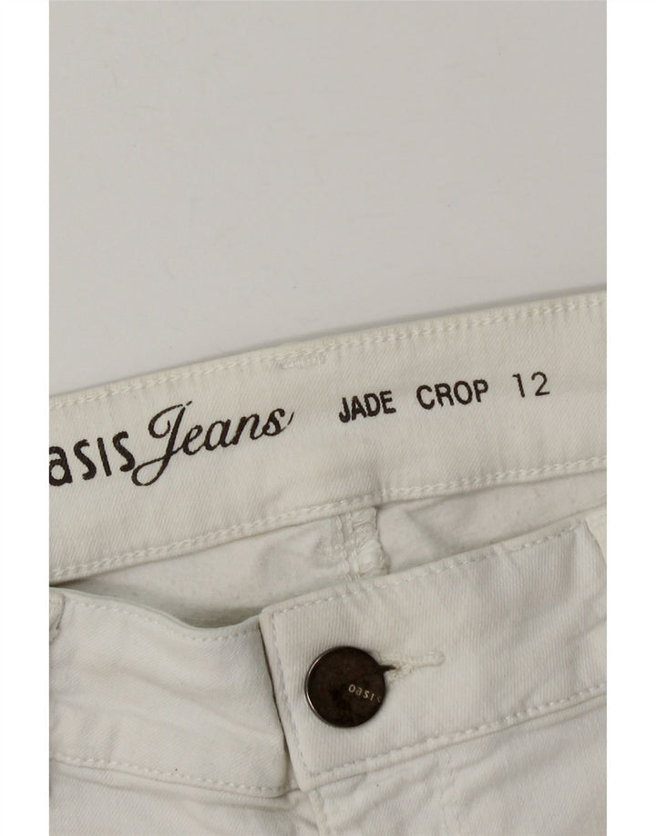 Pantaloni scurți din blugi pentru femei Oasis UK 12 Medium W28 Bumbac alb