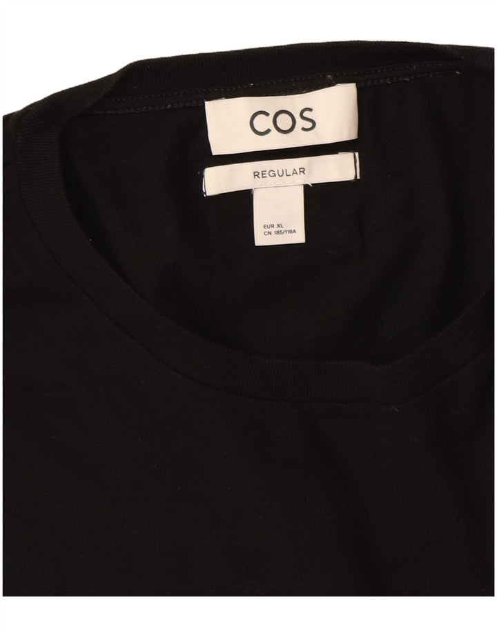 Tricou Cos pentru bărbați cu croială normală Top XL bumbac negru