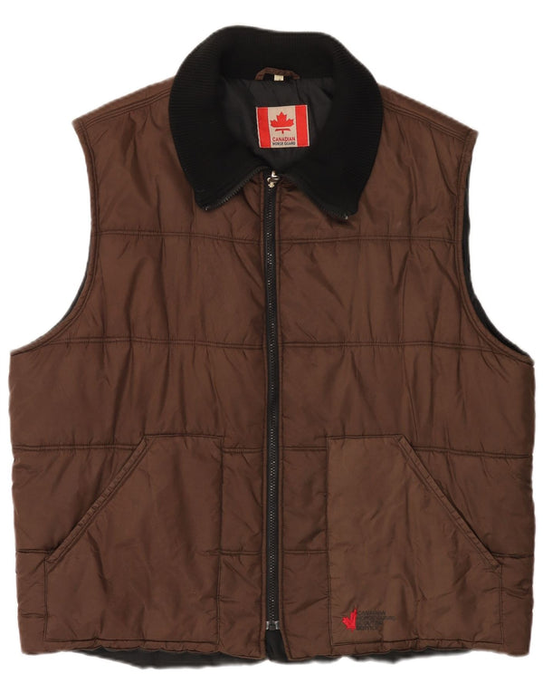 Gilet căptușit pentru bărbați canadieni UK 42 XL Maro Poliamidă