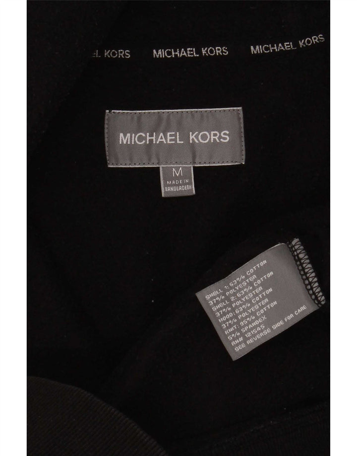 Pulover Michael Kors pentru bărbați, cu fermoar grafic, bumbac mediu negru