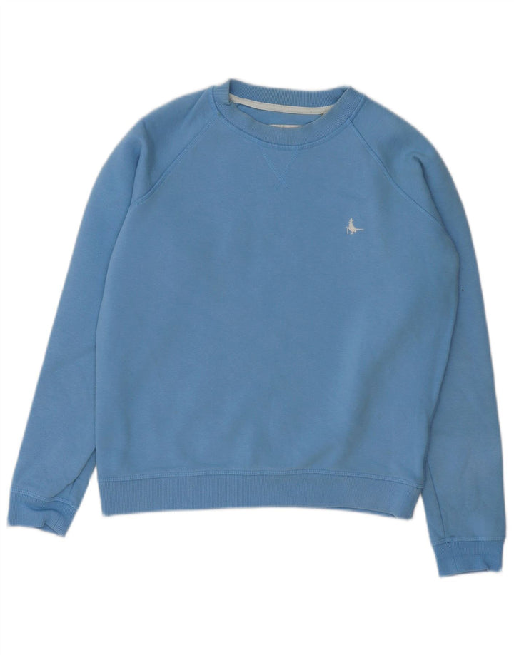 JACK WILLS Pulover supradimensionat pentru femei UK 8 Bumbac albastru mic