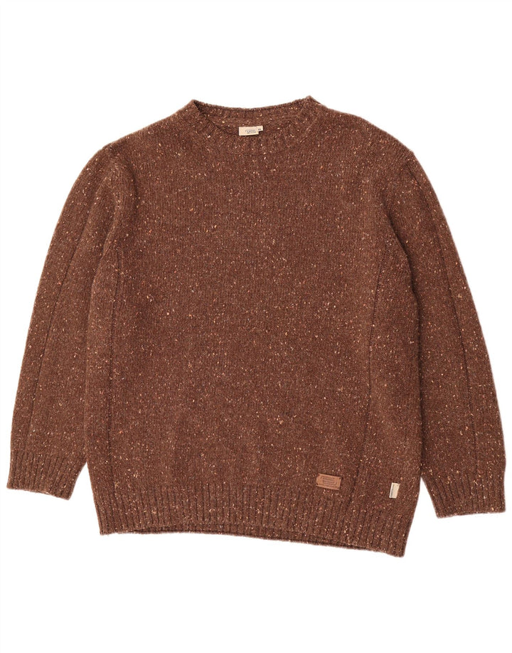 Pulover Camel Active pentru bărbați, cu gât crew, XL, maro, pete