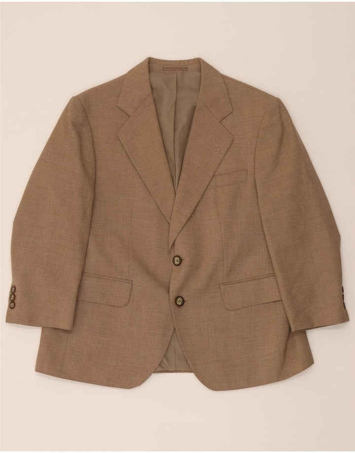 BUSCHFORT EXQUISIT Mens 2 Button Blazer Jacket UK 38 Medium Brown Vintage Buschfort Exquisit and Second-Hand Buschfort Exquisit from Messina Hembry 