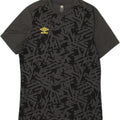 UMBRO Mens Abstract Pattern T-Shirt Top Medium Grey Polyester Vintage Umbro and Second-Hand Umbro from Messina Hembry 