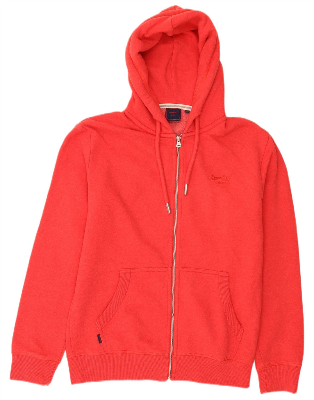 Pulover Superdry pentru bărbați, cu fermoar, bumbac roșu mare