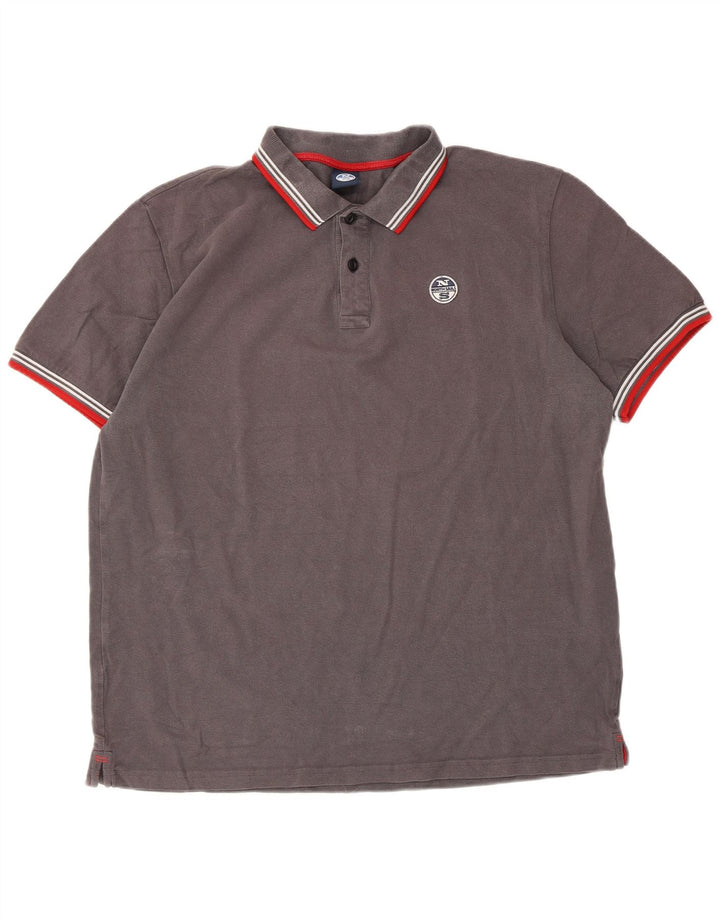 Tricou polo pentru bărbați North Sails XL, bumbac gri