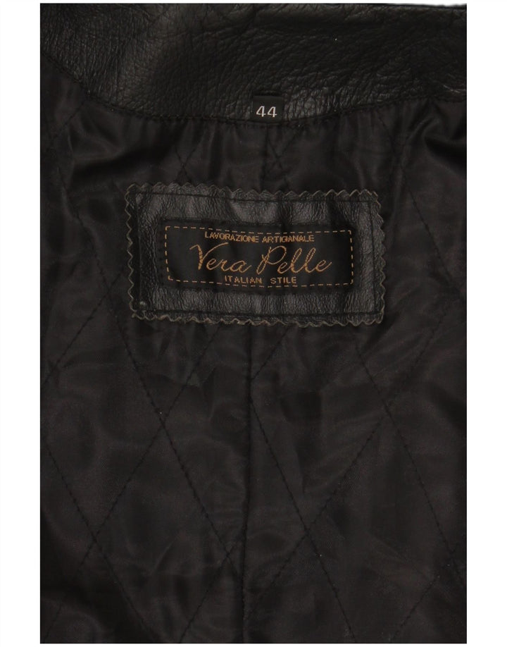 LAVORAZIONE ARTIGIANALE Palton din Piele Femei IT 44 Piele Neagra Medie