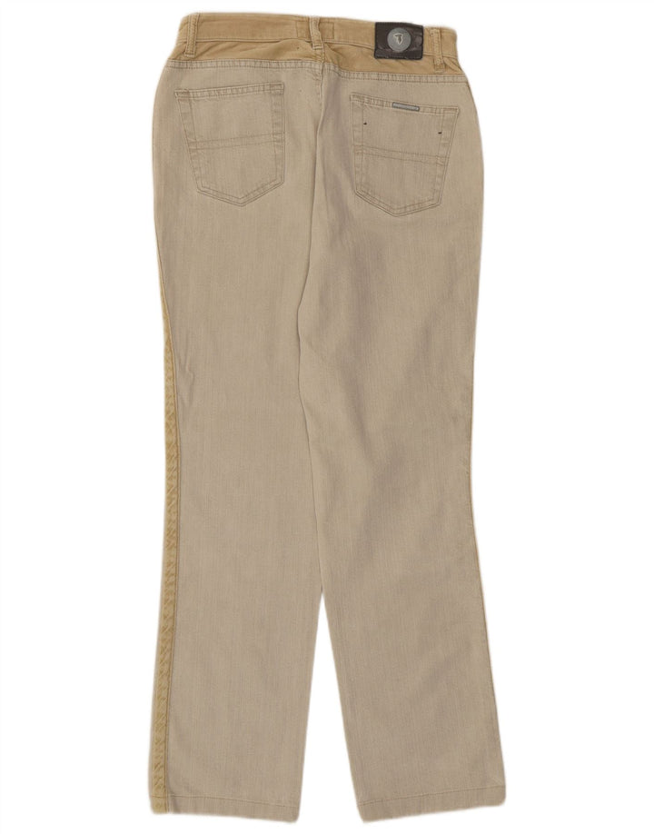 Blugi drepti pentru femei Trussardi IT 44 Medium W28 L28 Bej Colorblock