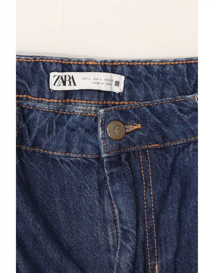 Fusta de blugi pentru femei Zara mare W30 albastru
