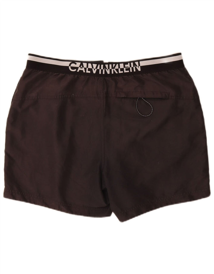 Pantaloni scurți de înot grafic Calvin Klein pentru bărbați, mari, negru, poliester