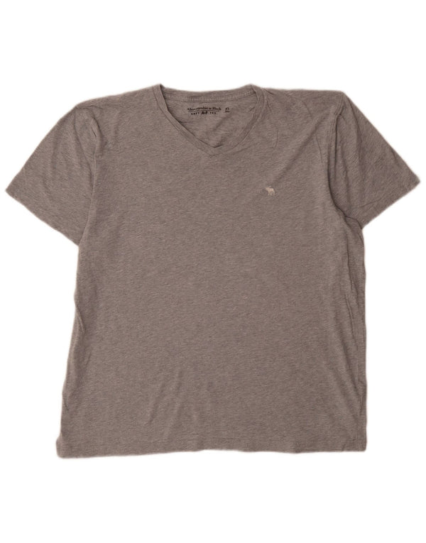 Tricou pentru bărbați Abercrombie & Fitch Top XL bumbac cu pete gri