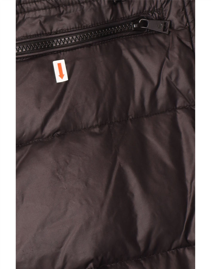 POLO RALPH LAUREN Palton căptușit cu glugă pentru femei UK 6 XS Negru Nylon iarnă