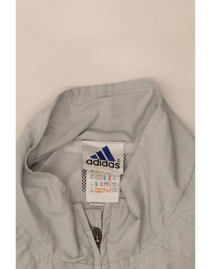 Jachetă de trening pentru bărbați Adidas UK 40/42 Gri mediu Poliester color bloc