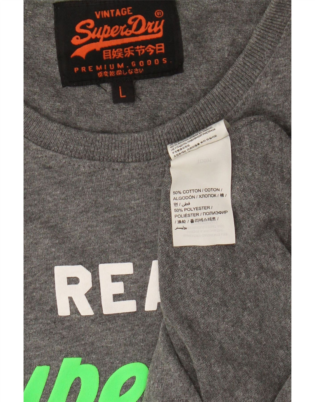 Tricou grafic pentru bărbați Superdry Top mare bumbac gri