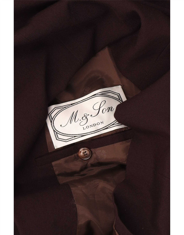 Jachetă vintage pentru bărbați cu două piepturi, UK 38 Burgundy mediu