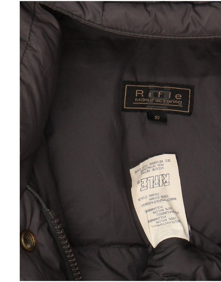 RIFLE Womens Oversized Hooded Padded Coat UK 10 Small Black Nylon Vintage Rifle and Second-Hand Rifle from Messina Hembry 