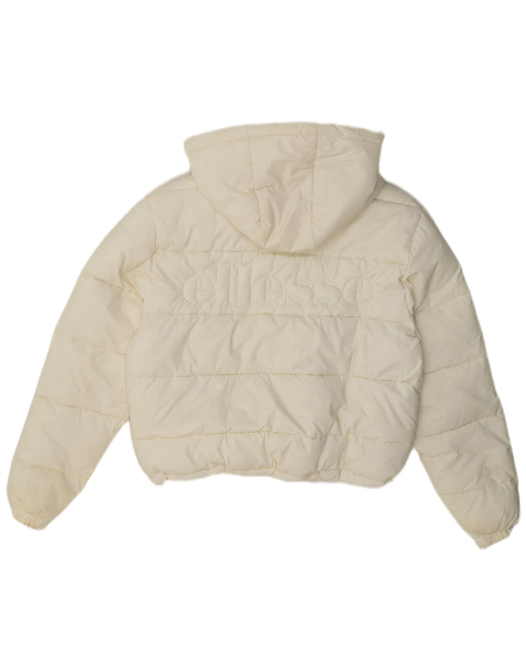 Jachetă căptușită supradimensionată cu glugă pentru femei Ellesse UK 8 Small Off White