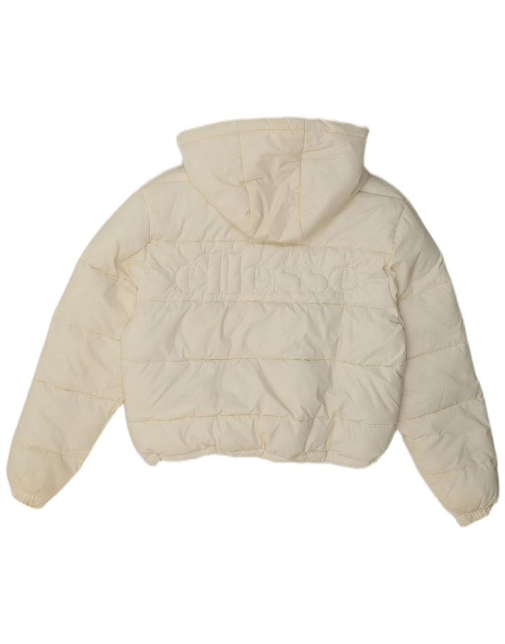 Jachetă căptușită supradimensionată cu glugă pentru femei Ellesse UK 8 Small Off White