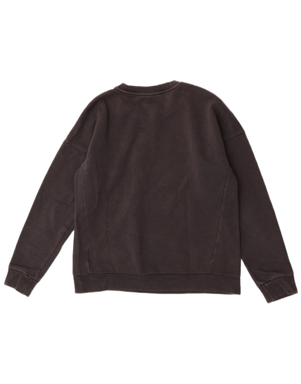 Pulover de hanorac grafic Adidas pentru femei UK 12/14 bumbac mediu negru