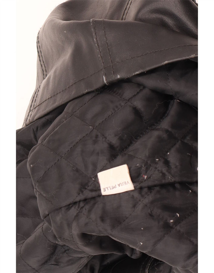 Geacă de piele Bayside pentru femei UK 10 Small Black