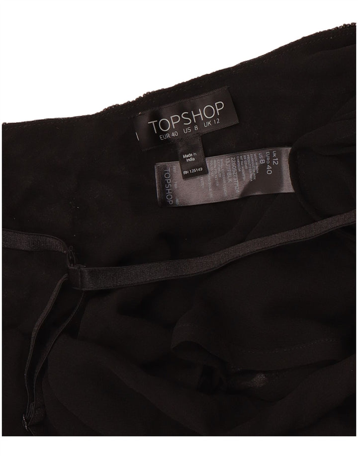 Bluză fără mâneci pentru femei Topshop UK 12 Poliester mediu negru