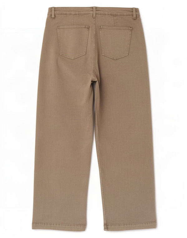 Marks & Spencer blugi pentru femei cu talie înaltă cu picioare largi UK 18 XL W40 L32 kaki