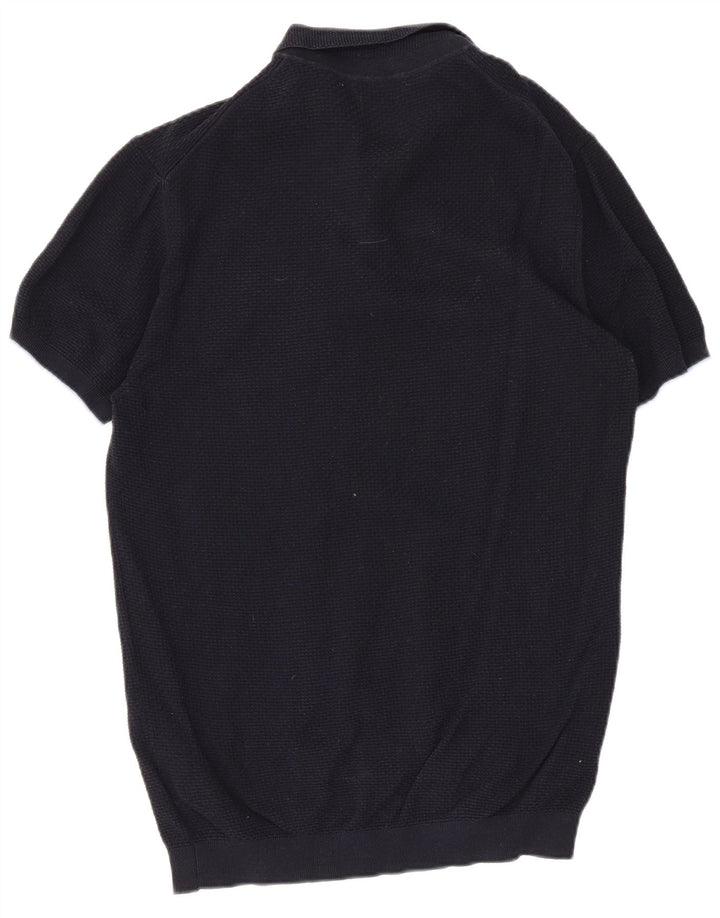 Cămașă polo Massimo Dutti pentru bărbați, mare, albastru bleumarin, bumbac
