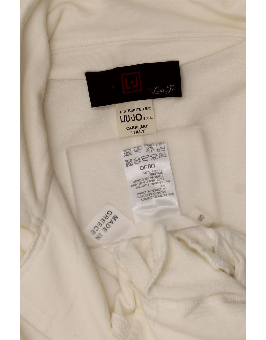 Jachetă Liu Jo pentru femei, cu 3 nasturi, din bumbac alb, UK 10