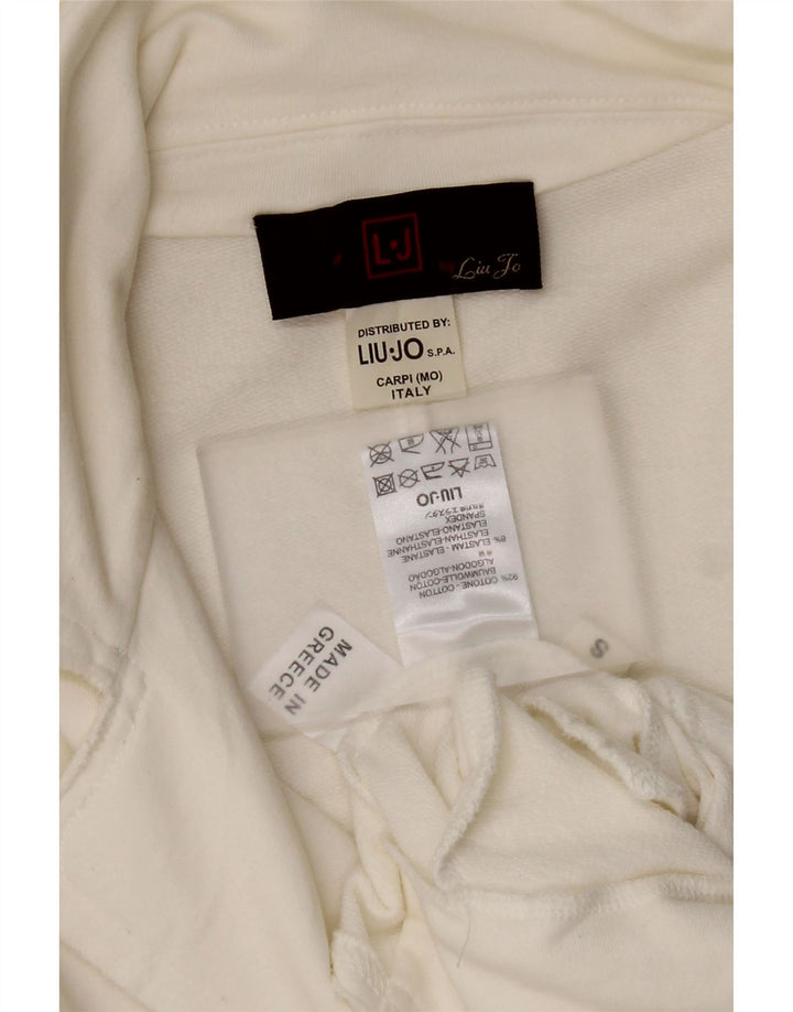 Jachetă Liu Jo pentru femei, cu 3 nasturi, din bumbac alb, UK 10