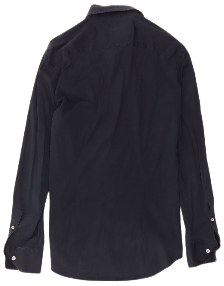 Cămașă pentru bărbați Fred Perry Slim Fit, mare, albastru bleumarin, bumbac